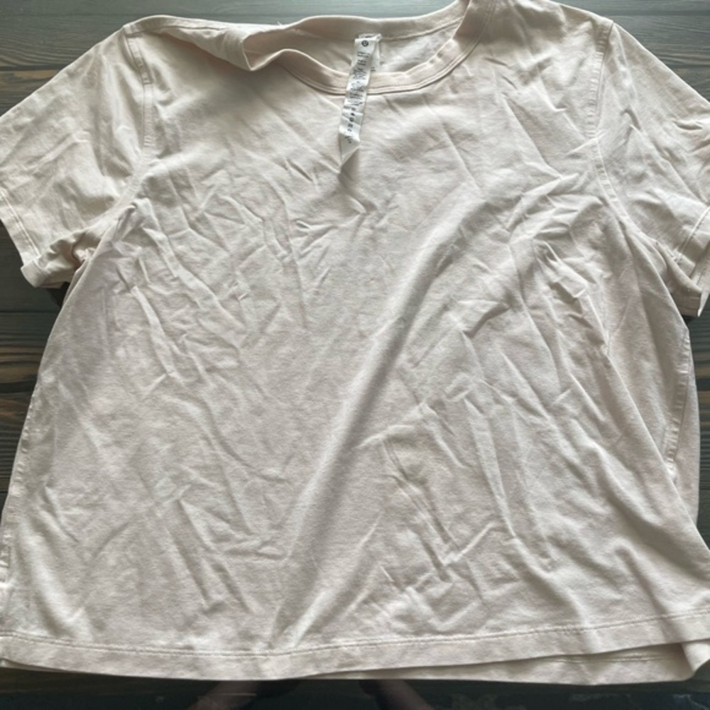 Lululemon Athletica tan Short Sleeve Boxy T-Shirt